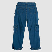 Vintage Multi-Pockets Denim Cargo Pants