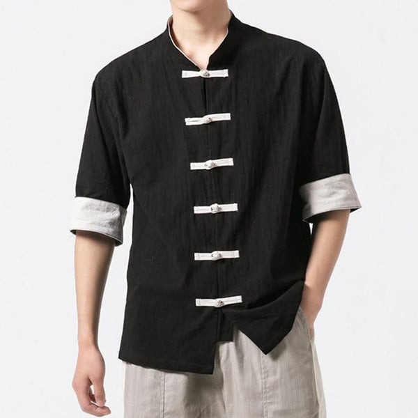 Miyako Short Sleeve Cardi-Shirt Black