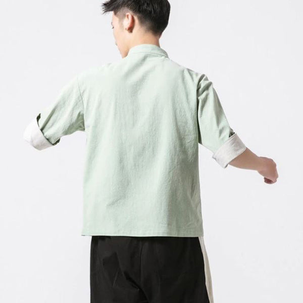 Miyako Short Sleeve Cardi-Shirt Light Green