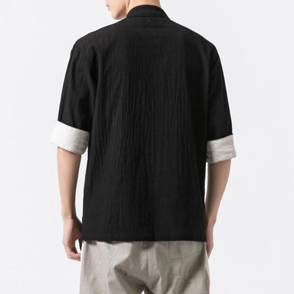Miyako Short Sleeve Cardi-Shirt Black