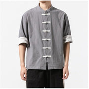Miyako Short Sleeve Cardi-Shirt Gray