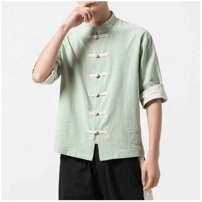 Miyako Short Sleeve Cardi-Shirt Light Green
