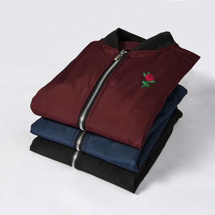 Rose Bomber Jacket MugenSoul Streetwear Brands Streetwear Clothing  Techwear