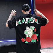 Rose Money T-Shirt MugenSoul Streetwear Brands Streetwear Clothing  Techwear