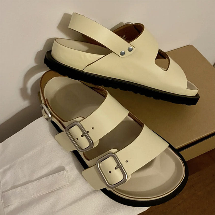 Buckle Roman Sandals