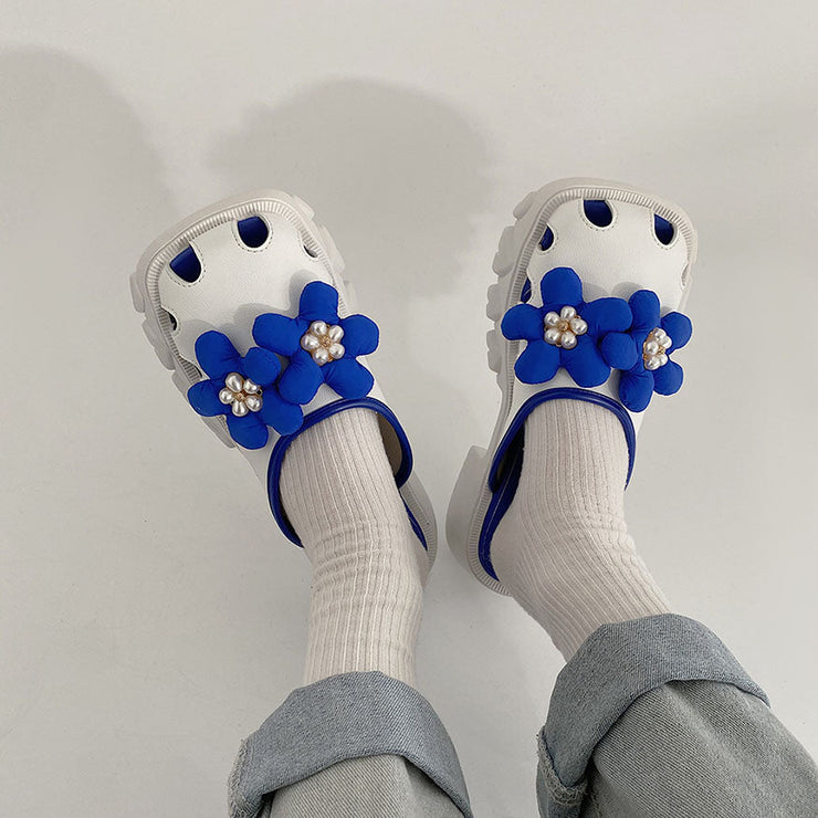 Flower Platform Sandals
