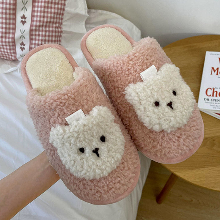 Lovely Bear Fluffy Slippers