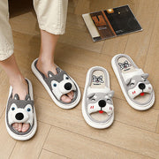 Cute Husky Linen Slippers