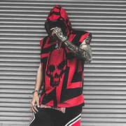 Skulling Hooded Tank MugenSoul Streetwear Brands Streetwear Clothing  Techwear