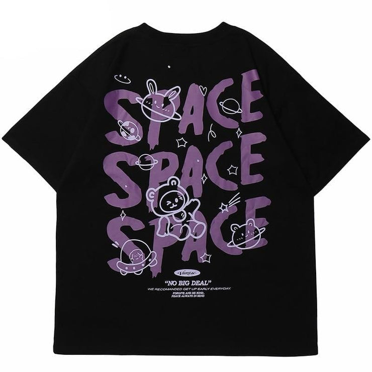 Spaceman Streetwear Hip Hop Men Women Graphic T-Shirt MugenSoul Streetwear Brands Streetwear Clothing  Techwear