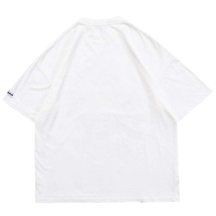 Printed Graffiti Embroidered Style Soft Cotton T-Shirt