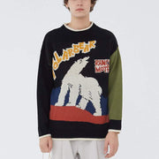 Polar Bear Print Knitted Sweater