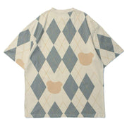 Diamond Plaid Soft Cotton T-Shirt