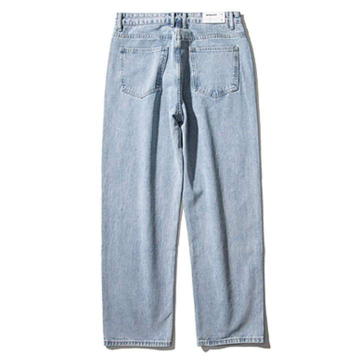 Solid Color Straight Vintage Jeans
