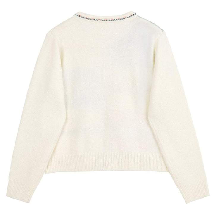 Strawberry Stitching Buttoned Cardigan Sweater