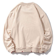 Printed Underocks Ripped Double Colors Soft Cotton Sweatshirt
