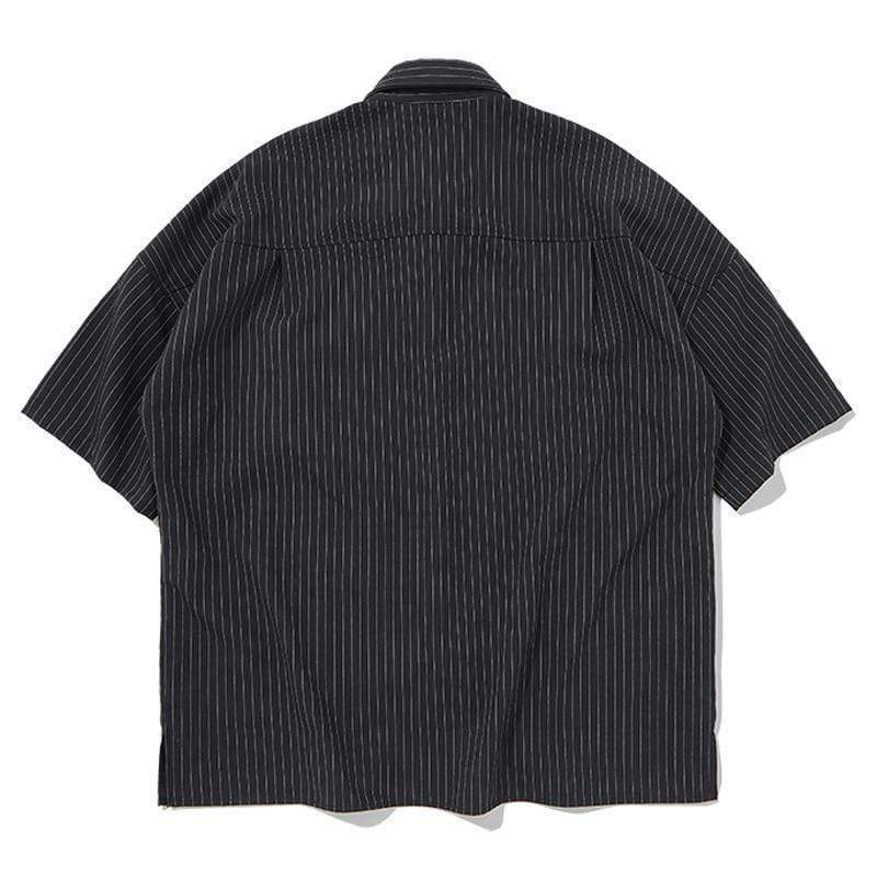 Strap Button Up Shirt MugenSoul Streetwear Brands Streetwear Clothing  Techwear
