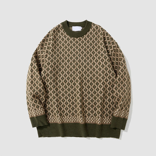Argyle Pattern Grandpa Sweater