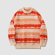 Stripe Splicing Knit Sweater