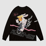 Riding Rabbit Print Sweatshirt