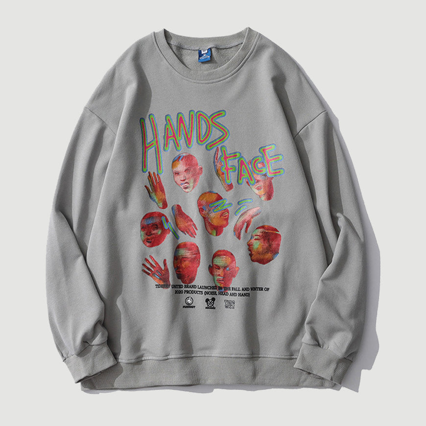 HandsFace Fun Printed Sweatshirt
