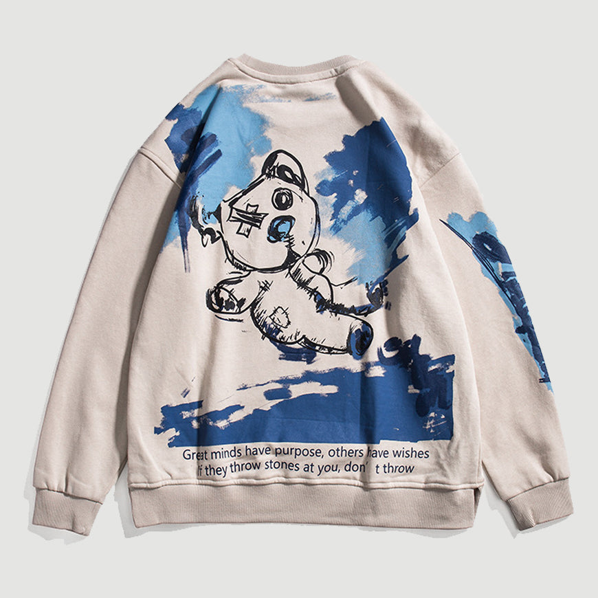 Patch Bear Print Sweatshirt