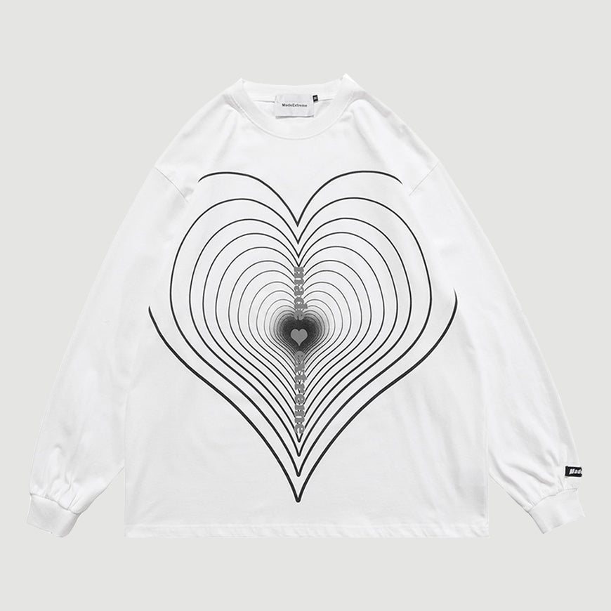 Radial Love Printed Sweatshirt