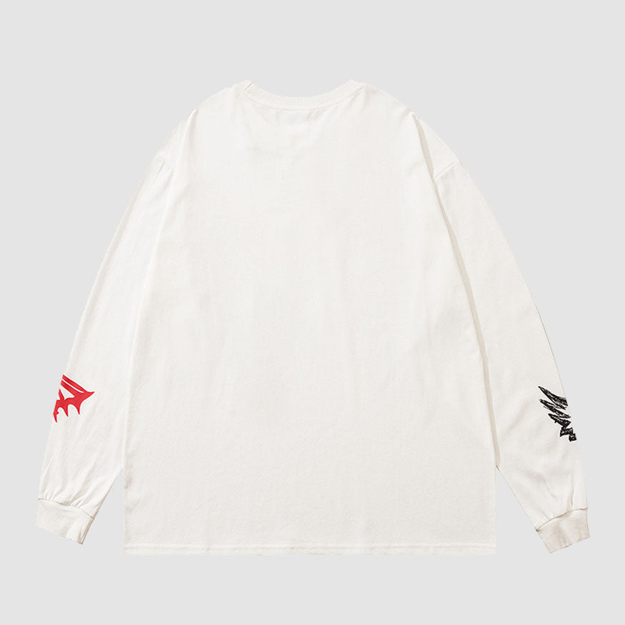 Angel Devil Heart Print Sweatshirt