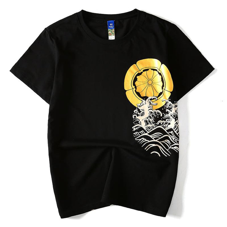 The Golden Koi Painted T-shirt MugenSoul Streetwear Brands Streetwear Clothing  Techwear